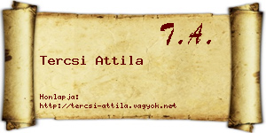 Tercsi Attila névjegykártya